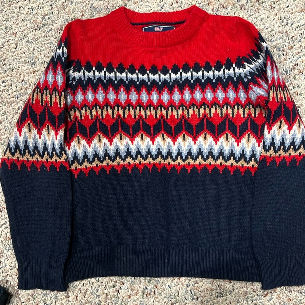 Vineyard Vines Boys size 6 Fair Isle Sweater - EUC